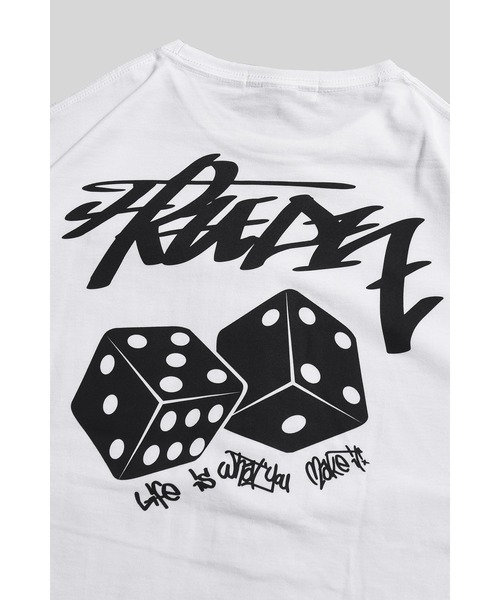 A‘gem 9（エージェムナイン）の「A'GEM/9 × .kom『FREEDEE/フリーディー』ダイスデザイン半袖Tシャツ/ハーフスリーブカットソー（Tシャツ/カットソー・メンズ・ブラック/ライトパープル/ホワイト/ライトブルー・FREE）」の8枚目の写真