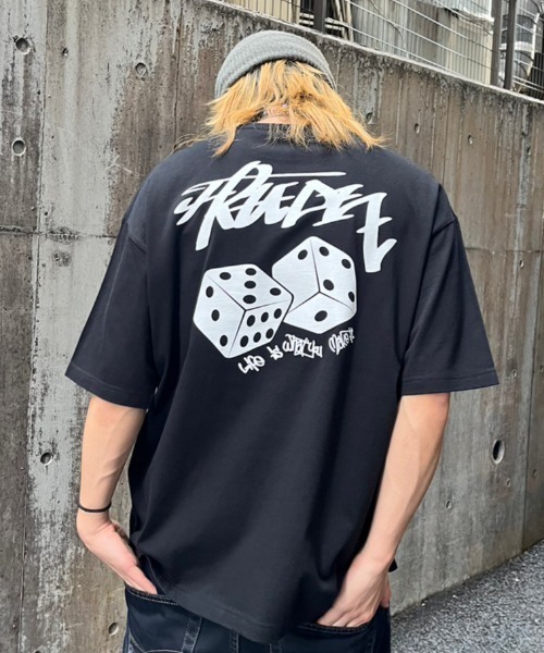 A‘gem 9（エージェムナイン）の「A'GEM/9 × .kom『FREEDEE/フリーディー』ダイスデザイン半袖Tシャツ/ハーフスリーブカットソー（Tシャツ/カットソー・メンズ・ブラック/ライトパープル/ホワイト/ライトブルー・FREE）」の18枚目の写真