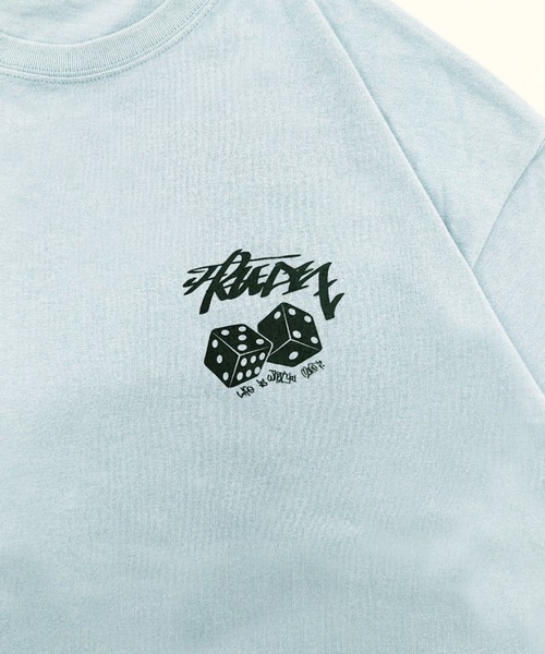 A‘gem 9（エージェムナイン）の「A'GEM/9 × .kom『FREEDEE/フリーディー』ダイスデザイン半袖Tシャツ/ハーフスリーブカットソー（Tシャツ/カットソー・メンズ・ブラック/ライトパープル/ホワイト/ライトブルー・FREE）」の22枚目の写真