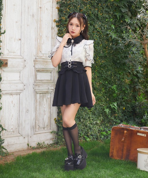 ROJITA（ロジータ）の「花柄シアーブラウス（シャツ/ブラウス・レディース・ブラック/ピンク/アイボリー・FREE）」の5枚目の写真