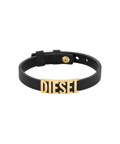DIESEL】メンズ ブレスレット｜レザー・スチール・パール