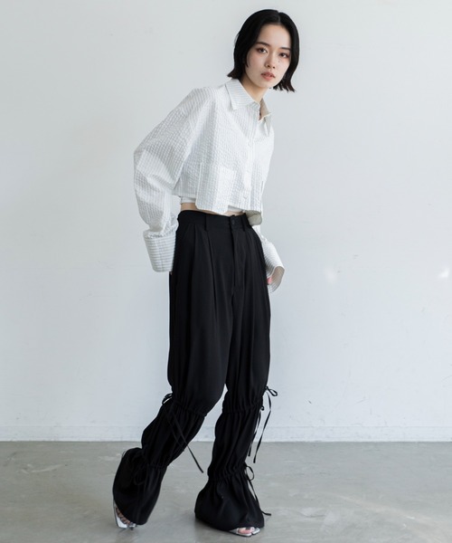 シャーリングワイドパンツ（その他パンツ）｜VACANCY（ヴァカンシー
