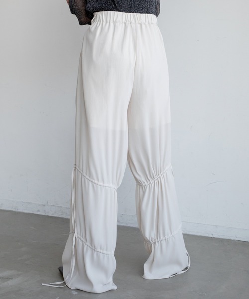 VACANCY（ヴァカンシー）の「シャーリングワイドパンツ（その他パンツ・レディース・ピンク/ブラック/アイボリー/グリーン・LARGE/MEDIUM）」の18枚目の写真