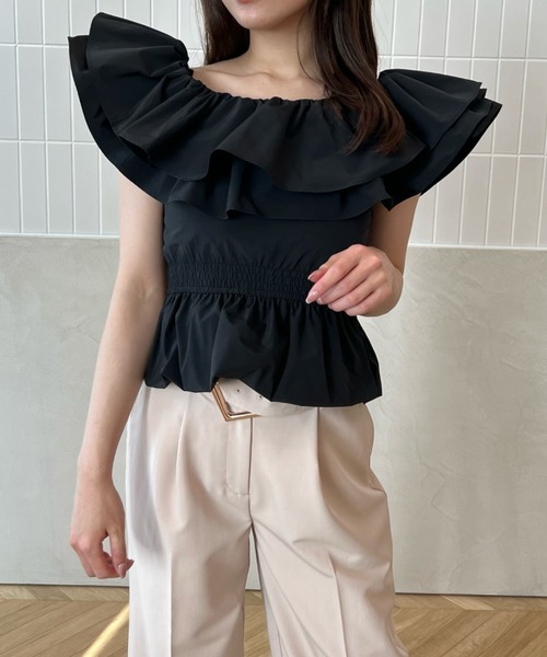 【eimyistoire♡】バルーンスリーブオフショルダートップス♡ EIMY ISTOIRE eimy istoire バルーンスリーブオフショルダートップス