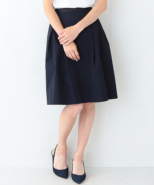 Demi-Luxe BEAMS（デミルクス ビームス）の「◎Demi-Luxe BEAMS / Wグログラン タフタ スカート（スカート・レディース・ベージュ/ネイビー・38/36）」の2枚目の写真