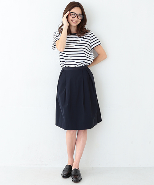 Demi-Luxe BEAMS（デミルクス ビームス）の「◎Demi-Luxe BEAMS / Wグログラン タフタ スカート（スカート・レディース・ベージュ/ネイビー・38/36）」の13枚目の写真