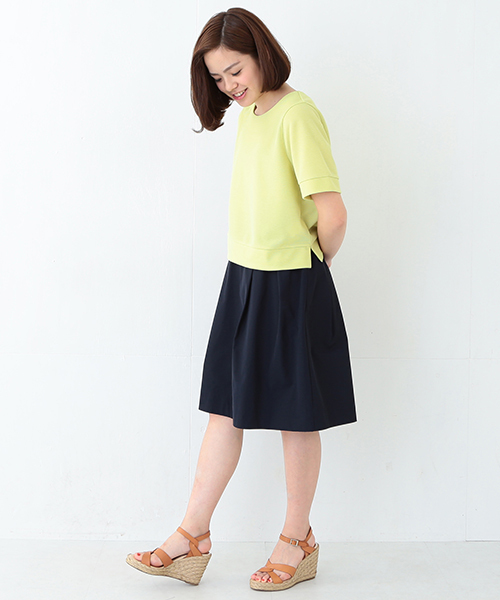 Demi-Luxe BEAMS（デミルクス ビームス）の「◎Demi-Luxe BEAMS / Wグログラン タフタ スカート（スカート・レディース・ベージュ/ネイビー・38/36）」の14枚目の写真