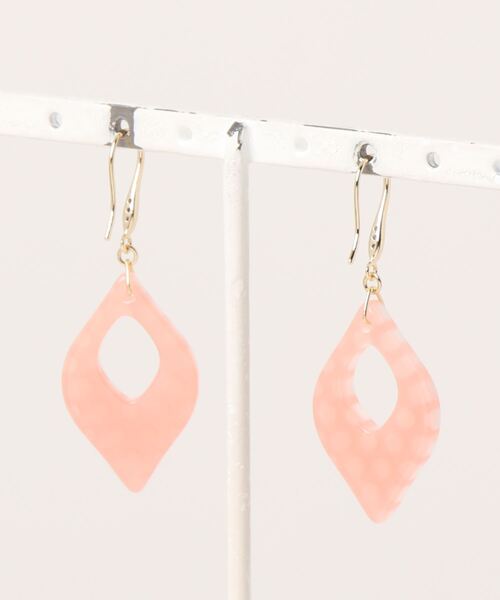 tone(トーン)の「【Little Sanctuary】Acrylic dot hoop / ピアス(ピアス(両耳用)・レディース・ホワイト/ピンク・FREE)」の3枚目の写真