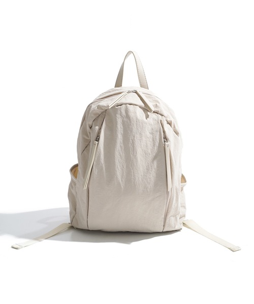 Edit Sheen（エディットシーン）の「ダブルジップナイロンリュック（バックパック/リュック・レディース・ベージュ/ブラック・FREE）」の15枚目の写真
