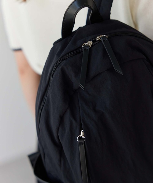 Edit Sheen（エディットシーン）の「ダブルジップナイロンリュック（バックパック/リュック・レディース・ベージュ/ブラック・FREE）」の14枚目の写真