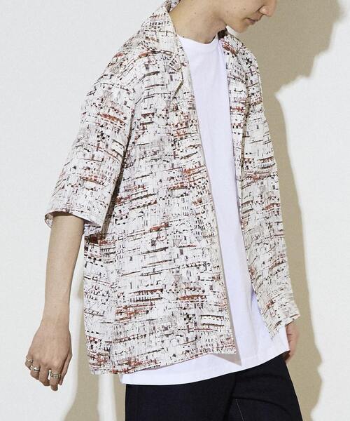 CONVERSE TOKYO(コンバーストウキョウ)の「LOOSE WHOLE PRINT SHIRT(シャツ/ブラウス・メンズ・サックスブルー/ブラック/ホワイト・MEDIUM/LARGE)」の2枚目の写真