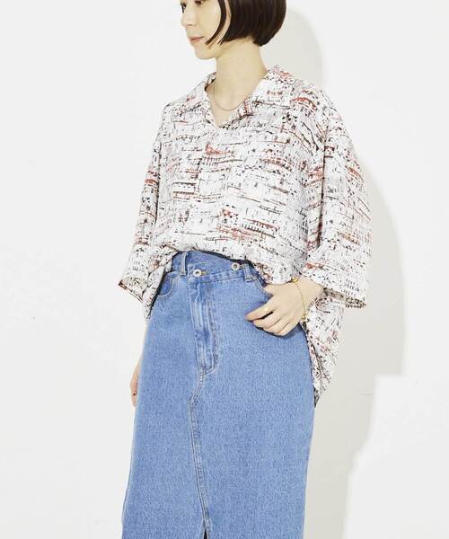 CONVERSE TOKYO(コンバーストウキョウ)の「LOOSE WHOLE PRINT SHIRT(シャツ/ブラウス・メンズ・サックスブルー/ブラック/ホワイト・MEDIUM/LARGE)」の20枚目の写真