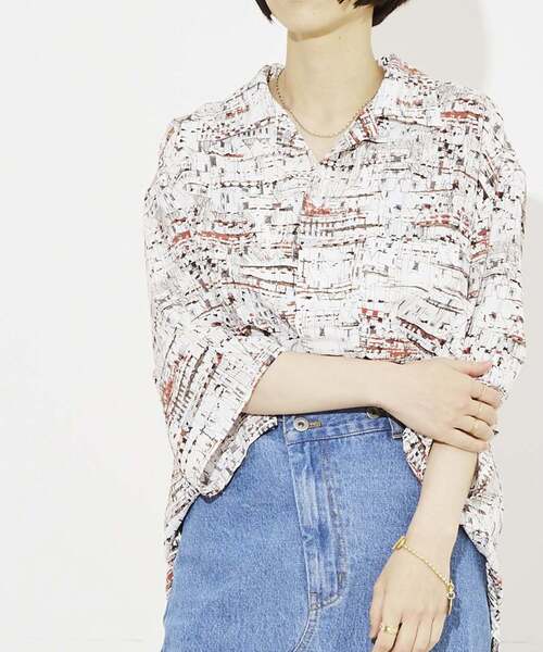 CONVERSE TOKYO(コンバーストウキョウ)の「LOOSE WHOLE PRINT SHIRT(シャツ/ブラウス・メンズ・サックスブルー/ブラック/ホワイト・MEDIUM/LARGE)」の19枚目の写真