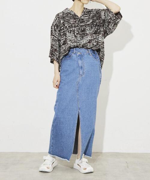 CONVERSE TOKYO(コンバーストウキョウ)の「LOOSE WHOLE PRINT SHIRT(シャツ/ブラウス・メンズ・サックスブルー/ブラック/ホワイト・MEDIUM/LARGE)」の14枚目の写真