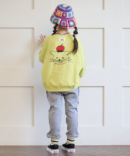 HOGAN RANCH WEAR（ホーガンランチウエア）の「カンガルーポッケトレーナー/前後プリント（80～130cm）（スウェット・キッズ・イエロー/オフホワイト/ブルー・100/80/95/120/90/130/110）」の15枚目の写真