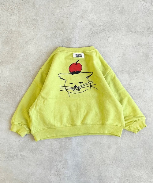 HOGAN RANCH WEAR（ホーガンランチウエア）の「カンガルーポッケトレーナー/前後プリント（80～130cm）（スウェット・キッズ・イエロー/オフホワイト/ブルー・100/80/95/120/90/130/110）」の5枚目の写真