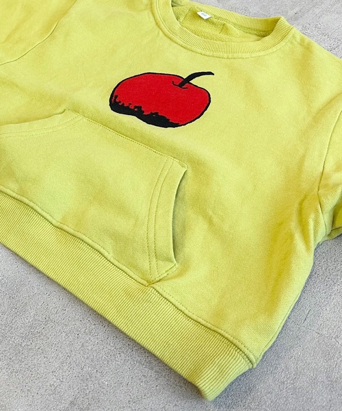 HOGAN RANCH WEAR（ホーガンランチウエア）の「カンガルーポッケトレーナー/前後プリント（80～130cm）（スウェット・キッズ・イエロー/オフホワイト/ブルー・100/80/95/120/90/130/110）」の8枚目の写真