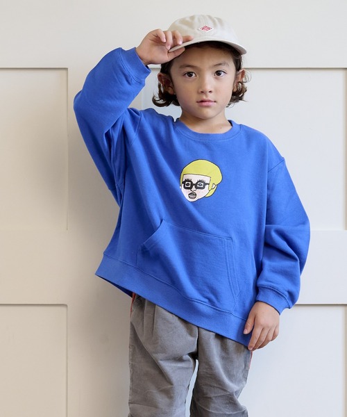 HOGAN RANCH WEAR（ホーガンランチウエア）の「カンガルーポッケトレーナー/前後プリント（80～130cm）（スウェット・キッズ・イエロー/オフホワイト/ブルー・100/80/95/120/90/130/110）」の19枚目の写真