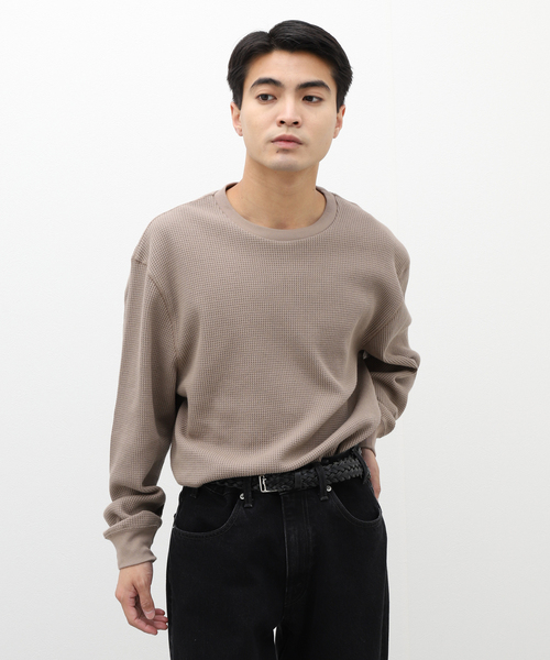 JOURNAL STANDARD（ジャーナルスタンダード）の「T/Cサーマル ロングスリーブ（Tシャツ/カットソー・メンズ・グレー/ブラック/ホワイト/ベージュ・MEDIUM/SMALL/LARGE）」の10枚目の写真