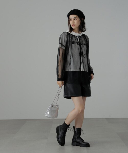 FREE'S MART(フリーズマート)の「◆レースアップブーツ(ブーツ・レディース・ホワイト/ブラック・SMALL/MEDIUM)」の11枚目の写真