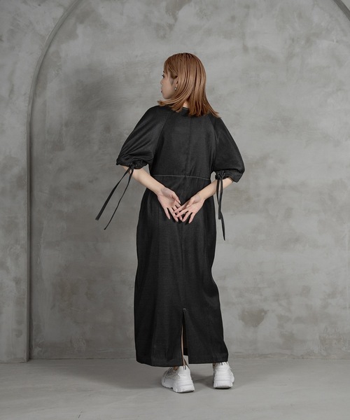 lawgy（ラウジー）の「denim like sleeve arrange op（ワンピース