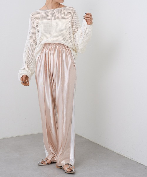 COLONY 2139（コロニートゥーワンスリーナイン）の「ラインサテンパンツ（その他パンツ・レディース・グレー/シャンパン・FREE）」の14枚目の写真