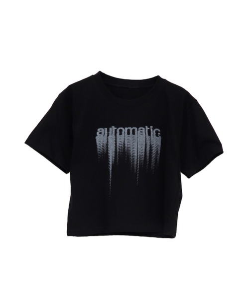 LVEU.(ラブユ.)の「【LVEU.】デザインロゴコンパクトTシャツ/ トップス カットソー Tシャツ 半袖 コンパクト ショート クロップド プリント グラフィック ロゴ ホワイト ブラック(Tシャツ/カットソー・レディース・ホワイト/ブラック・FREE)」の6枚目の写真
