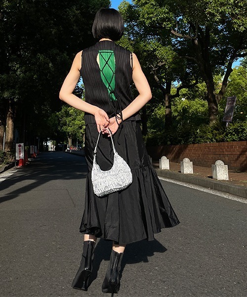 SEN TOKYO（セントーキョー）の「フェミニンにもカジュアルにも。くしゅくしゅハンドバック（ハンドバッグ・レディース・シルバー/ホワイト/ブラック・FREE）」の20枚目の写真