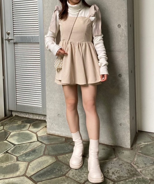 one after another NICE CLAUP（ワンアフターアナザーナイスクラップ）の「コーデュロイアソートビスチェ/セットアップボトムあり（キャミソール・レディース・アイボリー/その他/ブラック/モカ・FREE）」の10枚目の写真