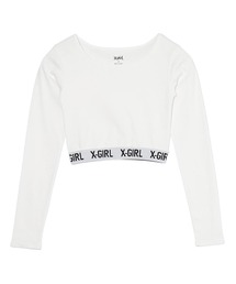 X-girl | LOGO CROPPED L/S TOP(Tシャツ/カットソー)