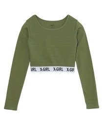 X-girl | LOGO CROPPED L/S TOP(Tシャツ/カットソー)