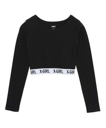 X-girl | LOGO CROPPED L/S TOP(Tシャツ/カットソー)