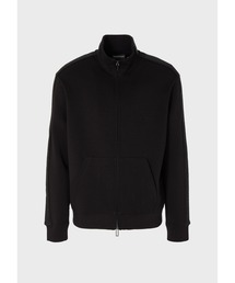 EMPORIO ARMANI | 【エンポリオ アルマーニ】フルジップスウェットシャツ ダブルジャージー製 ラバーレタリングプリント サイドバンド(スウェット)