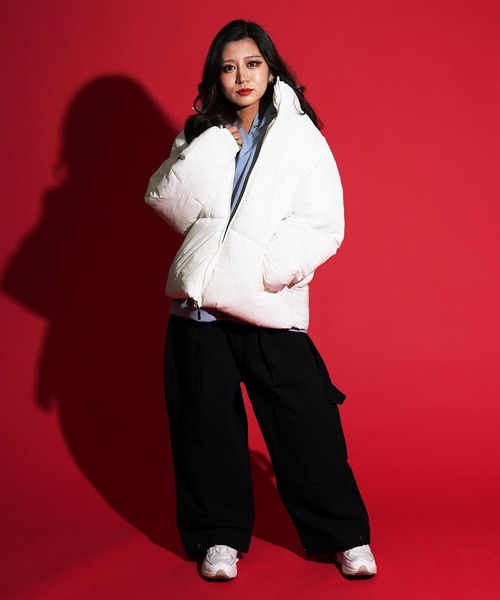 【セール】パフジャケット スタンドネック ボリューム ナイロンファイバー エコダウンジャケット /中綿ダウン(ダウンジャケット/コート)|EF DOM TO DO(イーエフダムトゥードゥー) 【セール】パフジャケット スタンドネック ボリューム ナイロンファイバー エコダウンジャケット /中綿ダウン(ダウンジャケット/コート)|EF DOM TO DO(イーエフダムトゥードゥー)