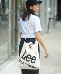 【LEE/リー】ブランドロゴ斜めプリント 2WAYバッグ ロゴプリント トートバッグ ショルダーバッグ