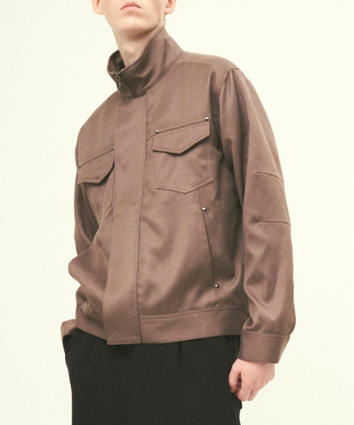 ジャケット・アウター juha 20AW NEP TWEED STAND BLOUSON4 juha - 【ラスト1点】【24AW】Loop Tweed Short Jacket/ループ