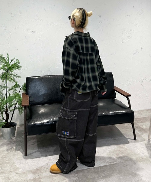 sedacle（セダクル）の「ダブルニーデニムカーゴパンツ（デニム