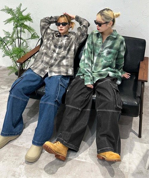sedacle(セダクル)の「ダブルニーデニムカーゴパンツ(デニムパンツ・メンズ・ブラック/インディゴブルー・MEDIUM/LARGE)」の15枚目の写真