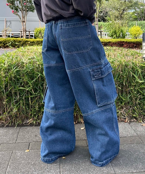sedacle(セダクル)の「ダブルニーデニムカーゴパンツ(デニムパンツ・メンズ・ブラック/インディゴブルー・MEDIUM/LARGE)」の19枚目の写真