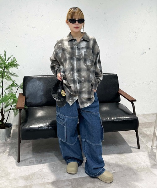 sedacle(セダクル)の「ダブルニーデニムカーゴパンツ(デニムパンツ・メンズ・ブラック/インディゴブルー・MEDIUM/LARGE)」の21枚目の写真