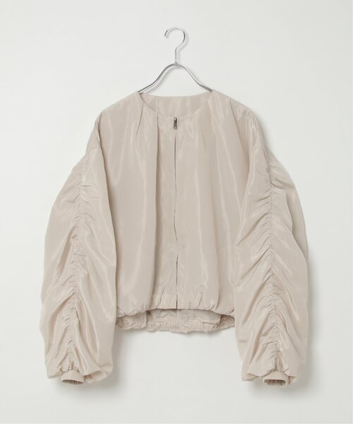 VENCEEXCHANGE（ヴァンスエクスチェンジ）の「袖ギャザーブルゾン（ブルゾン・レディース・ブラック/オフホワイト/ライム/キャメル/ピンク系・L/M）」の8枚目の写真