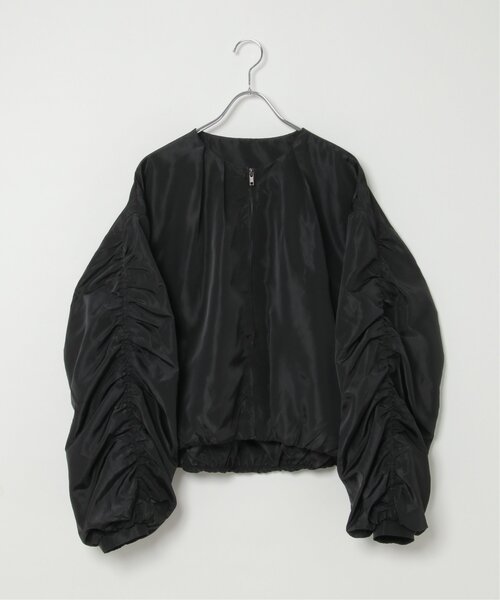 VENCEEXCHANGE（ヴァンスエクスチェンジ）の「袖ギャザーブルゾン（ブルゾン・レディース・ブラック/オフホワイト/ライム/キャメル/ピンク系・L/M）」の7枚目の写真