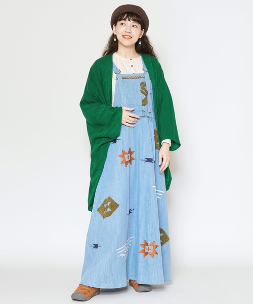 チャイハネ（チャイハネ）の「【チャイハネ】アワセルニットカーディガン（カーディガン/ボレロ・レディース・ピンク/ネイビー/マスタード/ターコイズブルー/グリーン/ベージュ・FREE）」の22枚目の写真