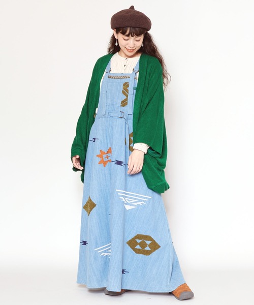 チャイハネ（チャイハネ）の「【チャイハネ】アワセルニットカーディガン（カーディガン/ボレロ・レディース・ピンク/ネイビー/マスタード/ターコイズブルー/グリーン/ベージュ・FREE）」の21枚目の写真