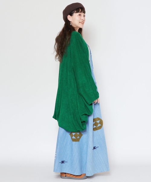 チャイハネ（チャイハネ）の「【チャイハネ】アワセルニットカーディガン（カーディガン/ボレロ・レディース・ピンク/ネイビー/マスタード/ターコイズブルー/グリーン/ベージュ・FREE）」の19枚目の写真