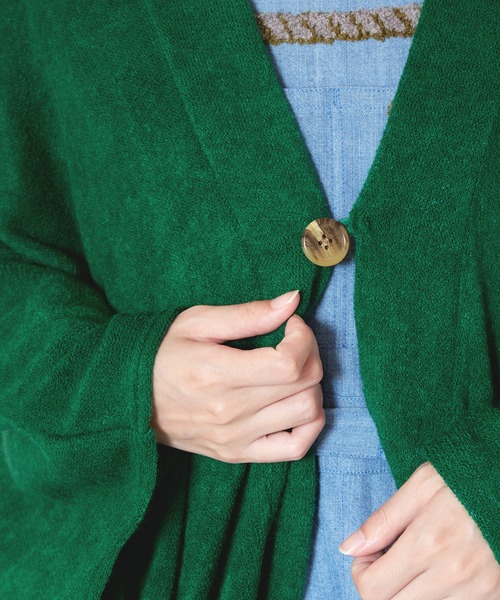 チャイハネ（チャイハネ）の「【チャイハネ】アワセルニットカーディガン（カーディガン/ボレロ・レディース・ピンク/ネイビー/マスタード/ターコイズブルー/グリーン/ベージュ・FREE）」の14枚目の写真