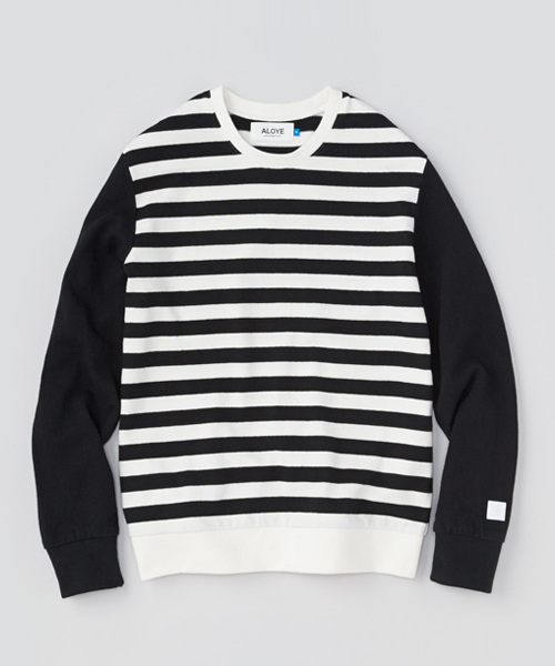 BEAMS T（ビームスティー）の「ALOYE×G.F.G.S. / ロングスリーブ コットンニットセーター（Tシャツ/カットソー・メンズ・グリーン/ホワイト×ネイビー/レッド/ブラック×グリーン/ブラック×ホワイト/ホワイト×ブラック・LARGE/X-LARGE/MEDIUM/SMALL）」の3枚目の写真