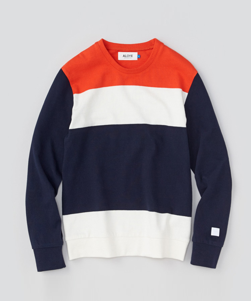 BEAMS T（ビームスティー）の「ALOYE×G.F.G.S. / ロングスリーブ コットンニットセーター（Tシャツ/カットソー・メンズ・グリーン/ホワイト×ネイビー/レッド/ブラック×グリーン/ブラック×ホワイト/ホワイト×ブラック・LARGE/X-LARGE/MEDIUM/SMALL）」の6枚目の写真