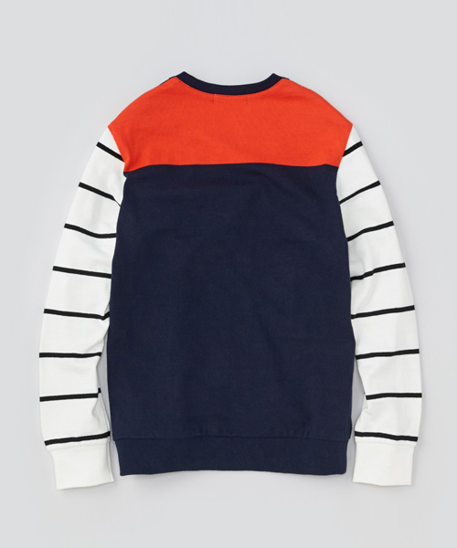 BEAMS T（ビームスティー）の「ALOYE×G.F.G.S. / ロングスリーブ コットンニットセーター（Tシャツ/カットソー・メンズ・グリーン/ホワイト×ネイビー/レッド/ブラック×グリーン/ブラック×ホワイト/ホワイト×ブラック・LARGE/X-LARGE/MEDIUM/SMALL）」の10枚目の写真