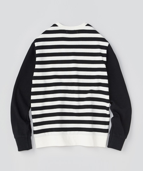 BEAMS T（ビームスティー）の「ALOYE×G.F.G.S. / ロングスリーブ コットンニットセーター（Tシャツ/カットソー・メンズ・グリーン/ホワイト×ネイビー/レッド/ブラック×グリーン/ブラック×ホワイト/ホワイト×ブラック・LARGE/X-LARGE/MEDIUM/SMALL）」の7枚目の写真